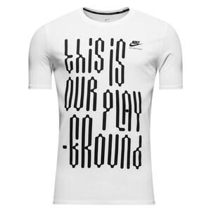 NIKE INTERNATIONAL T-SHIRT - WHITE/BARELY VOLT, large